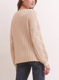 Foster Checker Sweater Whisper White | Z Supply