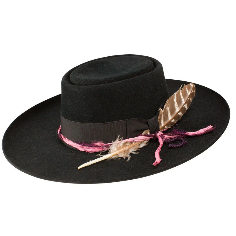 Stetson "Black Kings Row" Raspberry Band Hat