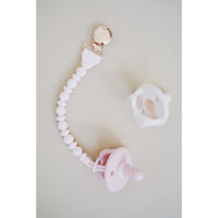 Sweetie Strap™ Pink Beaded Silicone One-Piece Pacifier Clips