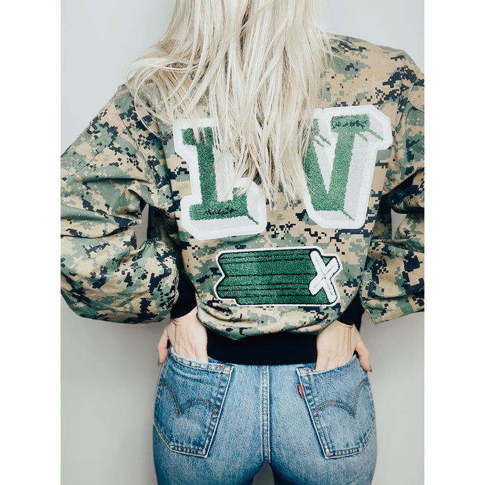 Designer Inspired LV Varsity Vintage Camp Jacket