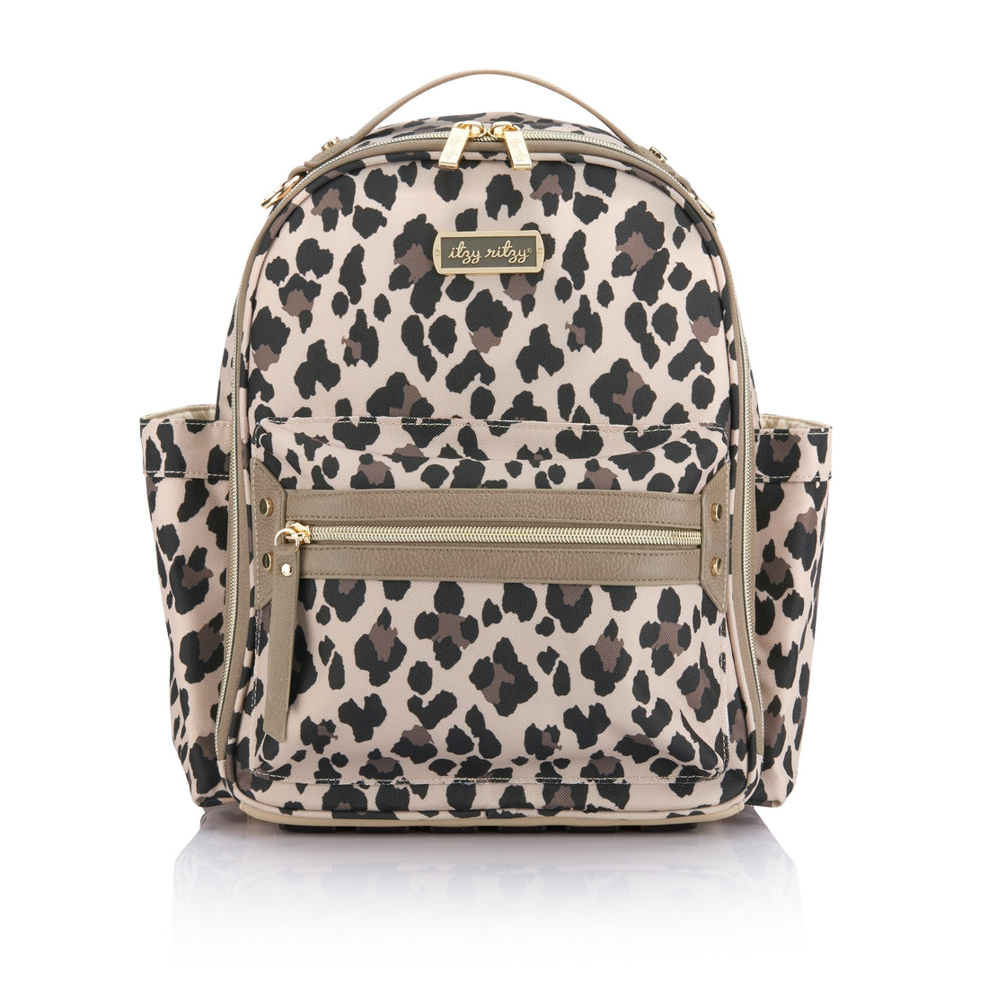 Leopard Itzy Mini Diaper Bag Backpack Vanilla Fringe Boutique