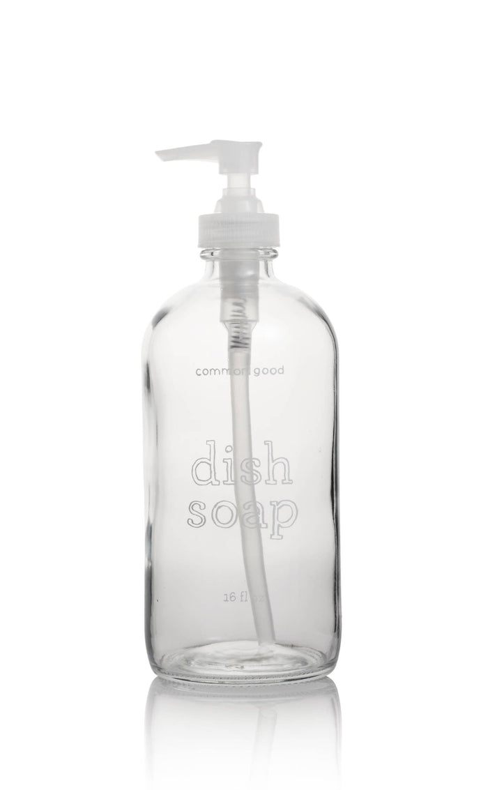 Dish Soap Empty Glass Refillable Bottle - 16 oz