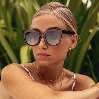Naples Acetate Cat Eye Sunglasses Brown