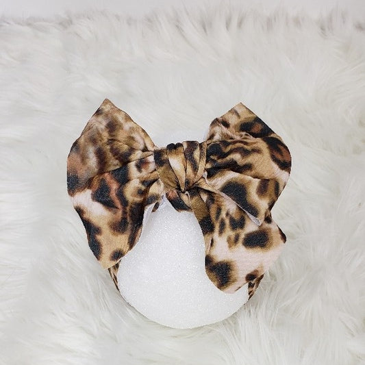 Headband Bow in Cheetah