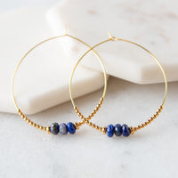 Lily Earrings + Lapis Lazuli