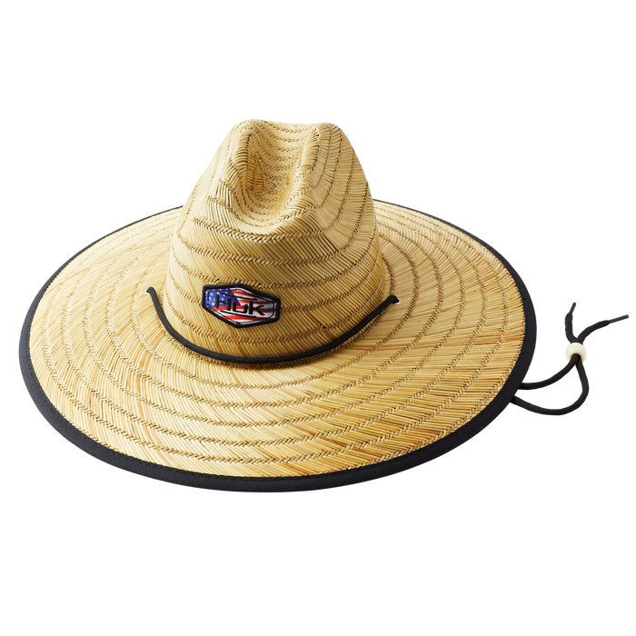 Huk Camo Patch Straw Hat Americana