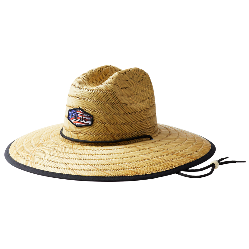 Huk Camo Patch Americana Straw Hat