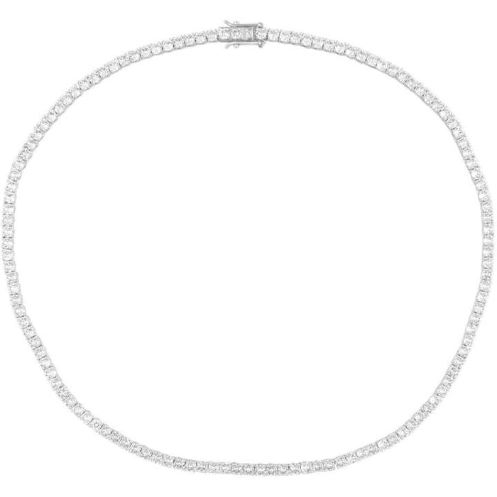 Karla Tennis Necklace in Silver