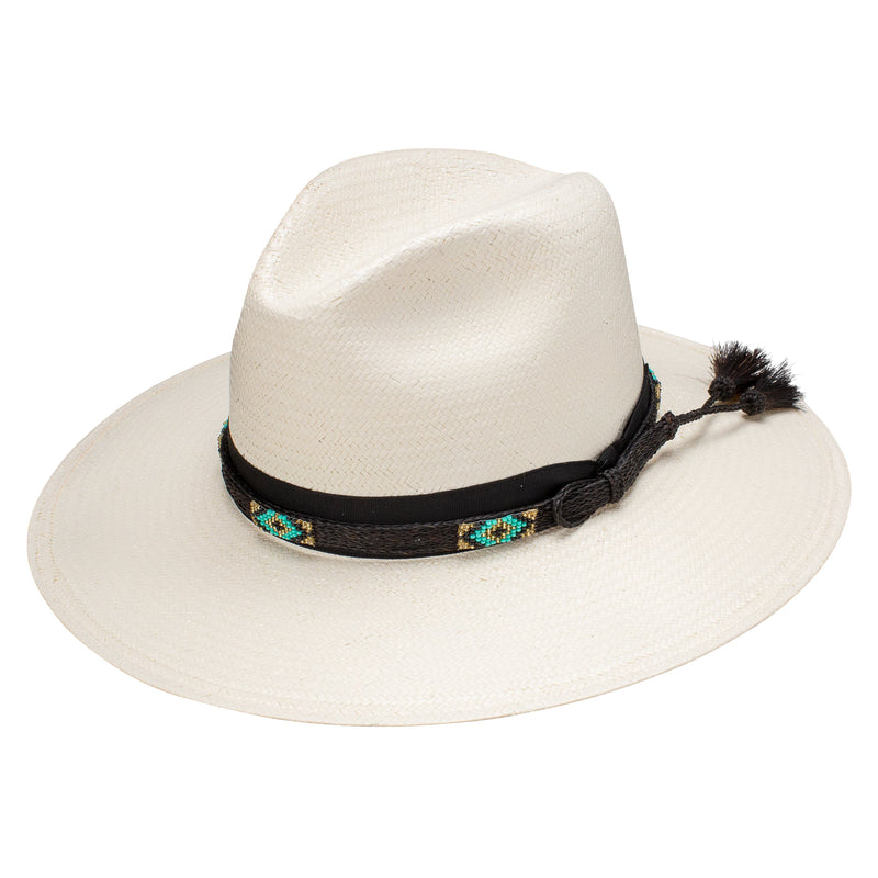 Stetson Helix Wide Brim Straw Fedora Hat