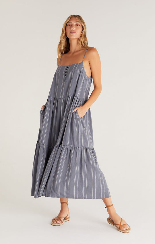 Waverly Stripe Maxi Dress Indigo | Z supply