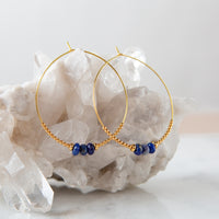 Lily Earrings + Lapis Lazuli