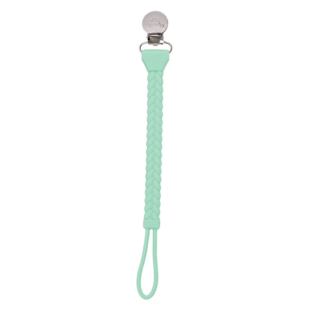 Sweetie Strap™ Mint Beaded Silicone One-Piece Pacifier Clips