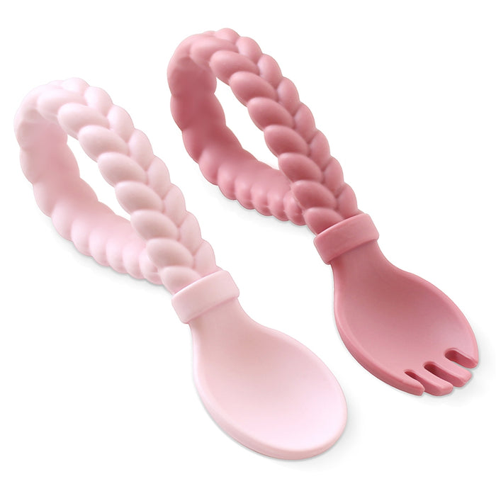 Sweetie Spoons™ Spoon + Fork Set Pink