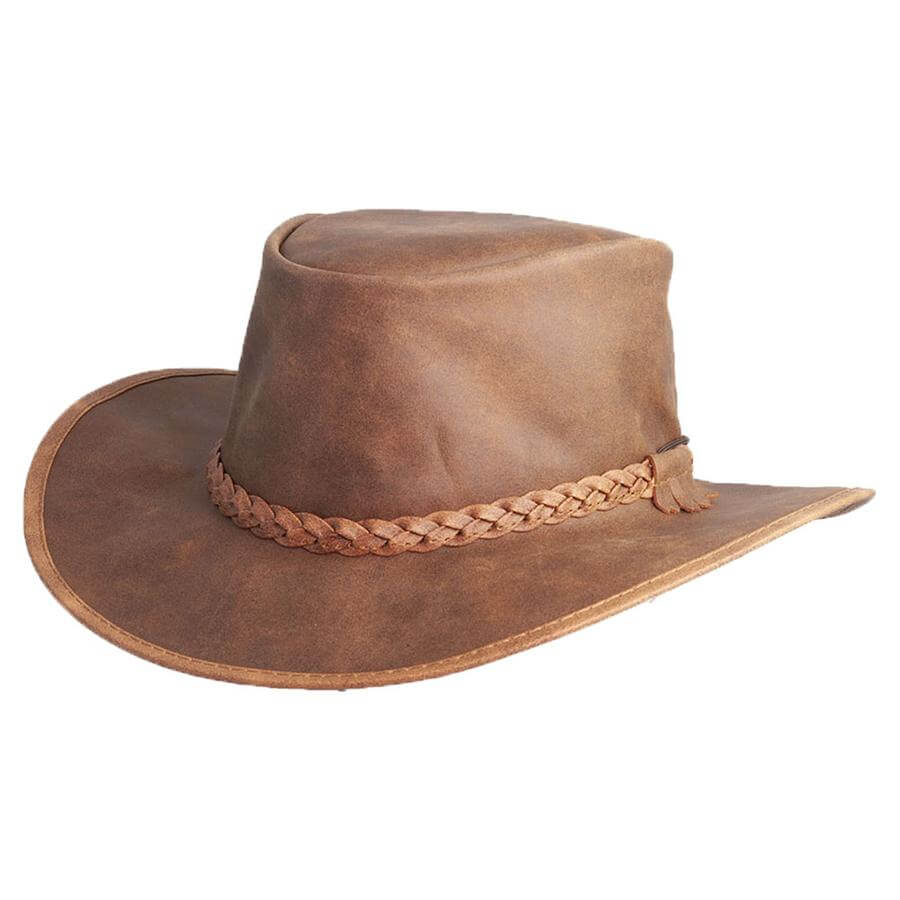 Weatherproof Crusher Cooper Outback Leather Hat