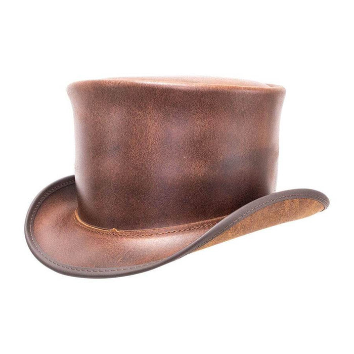 El Dorado Brown Weatherproof Leather Top Hat + Unbanded