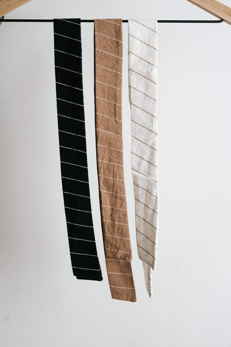 GIGI PIP | Assorted Color Fabric Band + Striped Linen