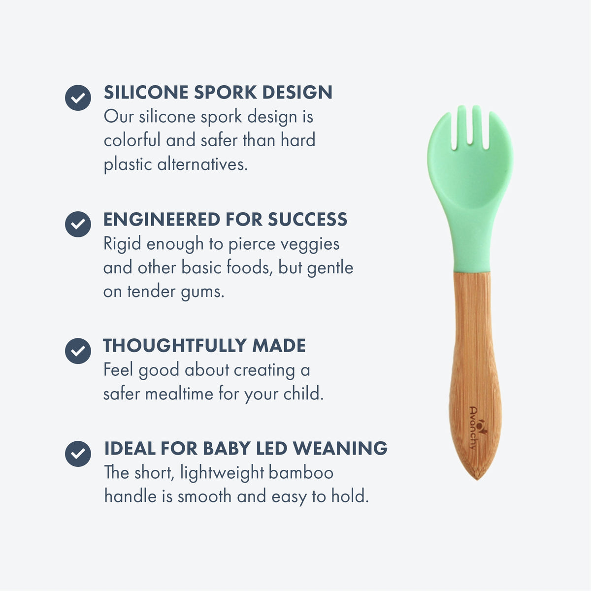 Avanchy | Bamboo Baby Sporks 5 Pack