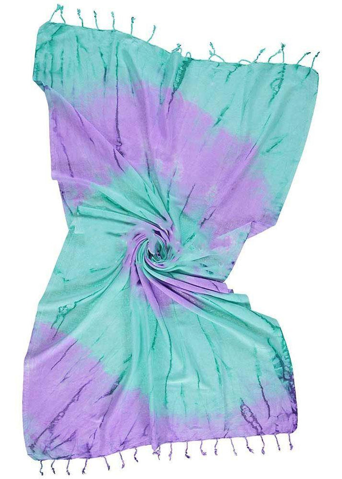 Tie Dye Turkish Towel  | Purple Mint