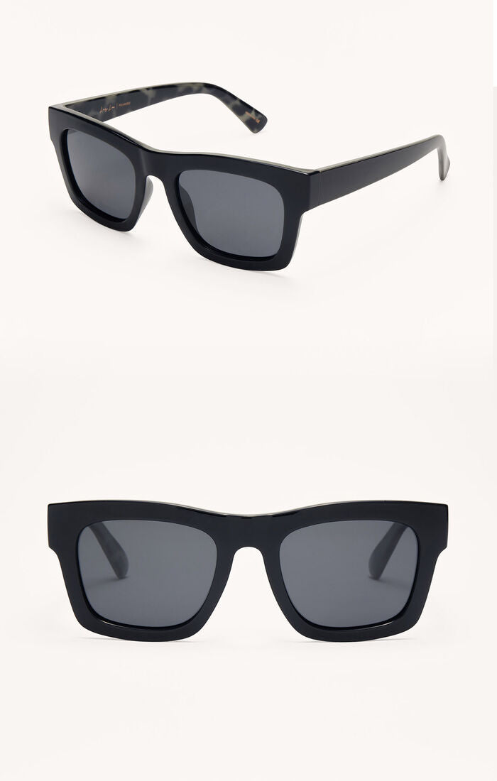 Laylow Polished Black + Grey Sunglasses | Z Supply