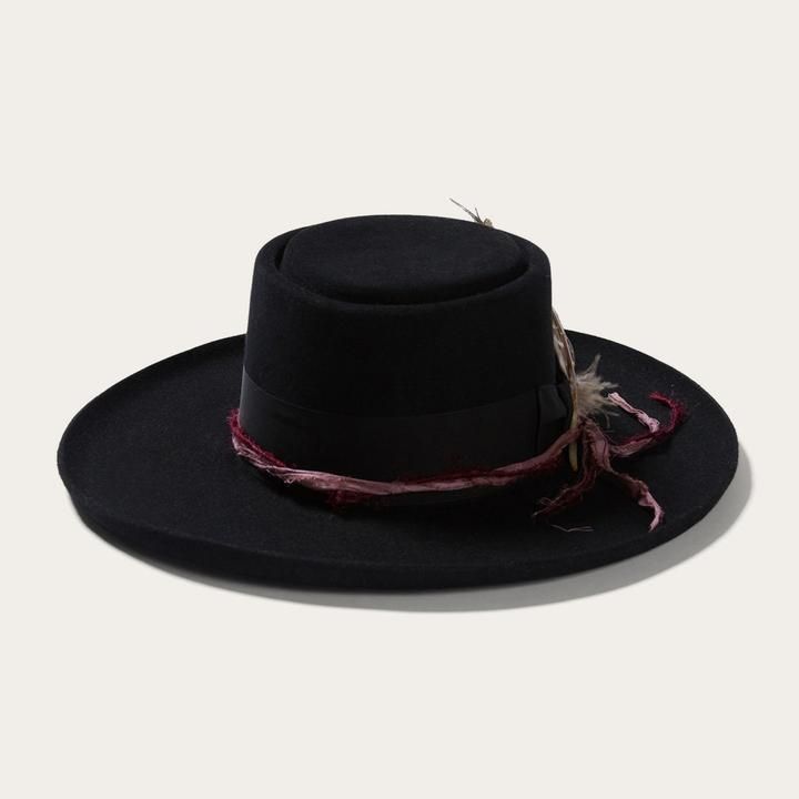 Stetson "Black Kings Row" Raspberry Band Hat