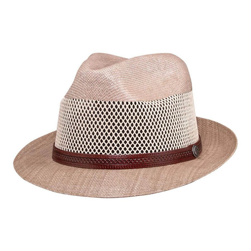 Tuscany Tan Straw Fedora Hat